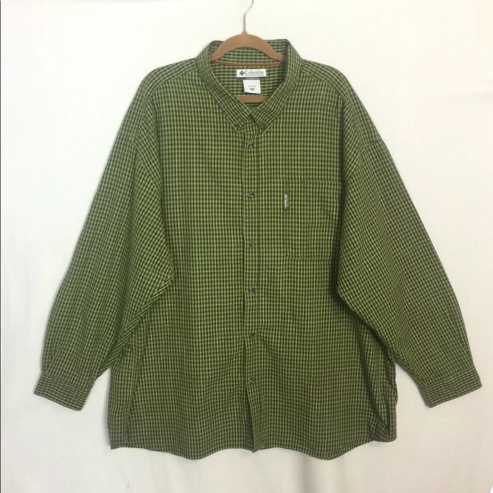 COLUMBIA Mens Shirt 4X Multicolored Button Down